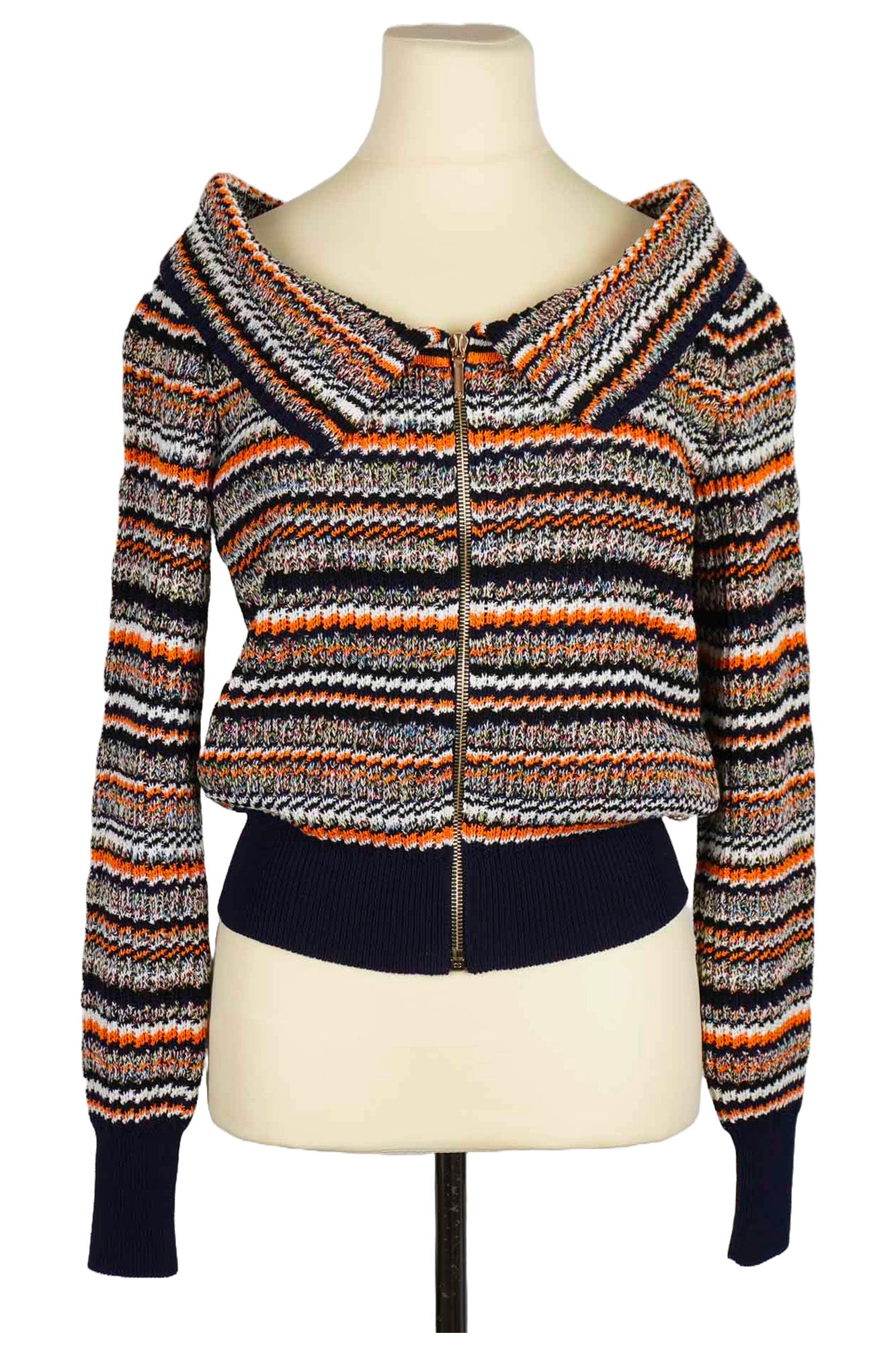 Cardigan Chanel Maille multicolore, vue de face, d'occasion