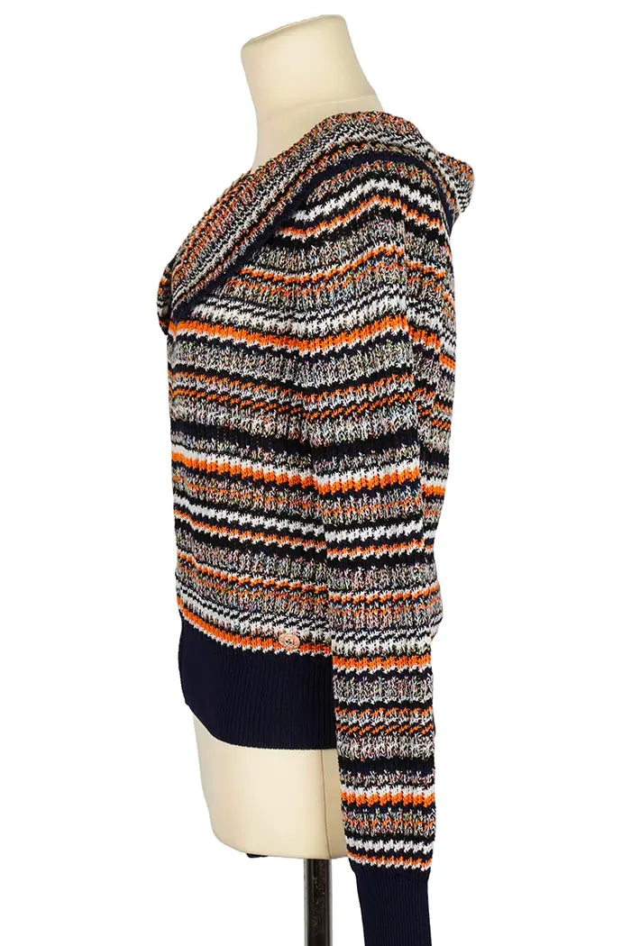 Strickjacke Chanel Maille multicolor, Seitenansicht, gebraucht