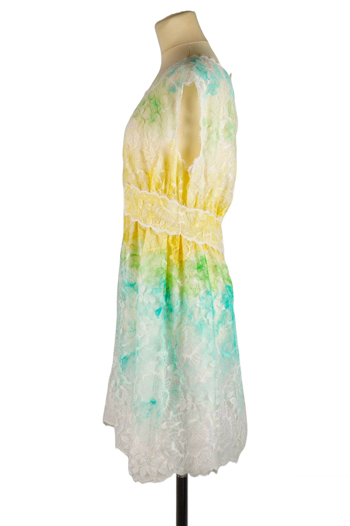 Dress Chanel Dentelle Multicolore, side view, pre-owned