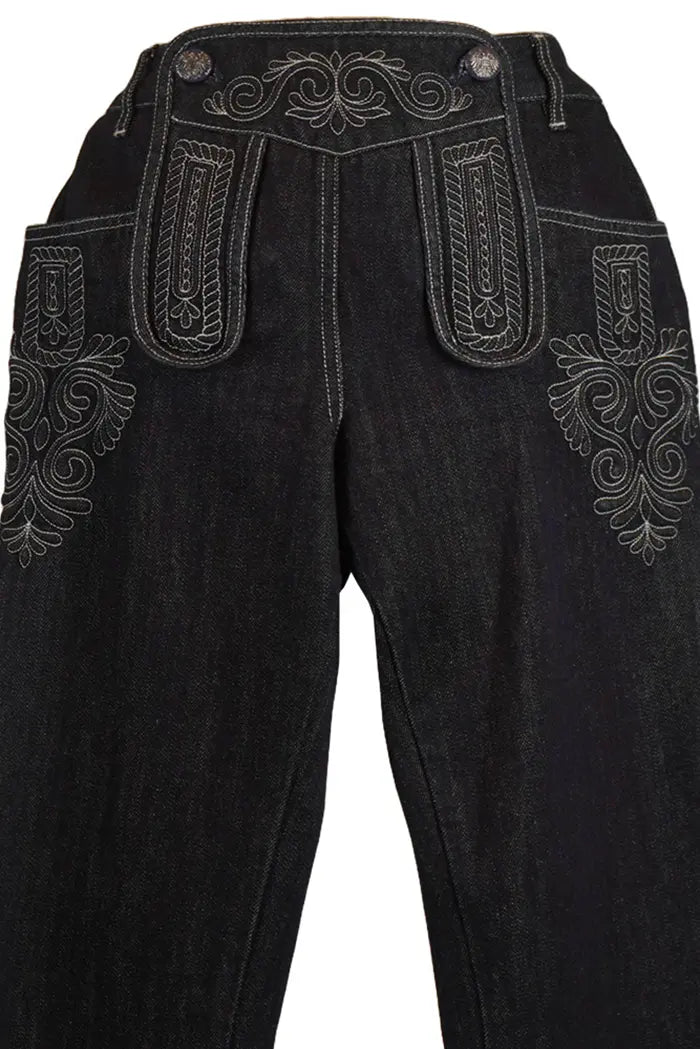 Chanel Bleu Marine Jeans, colección "Paris-Salzbourg", artículo de segunda mano, zoom en la parte delantera