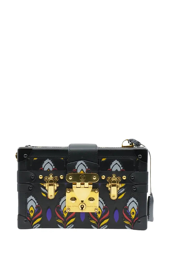 Petite Malle Louis Vuitton bag, pre-owned item, front view