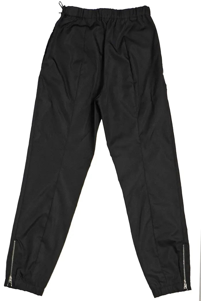 Hose Prada in black Re-Nylon in recycled gabardine and elastic belt, pre-owned item, back view