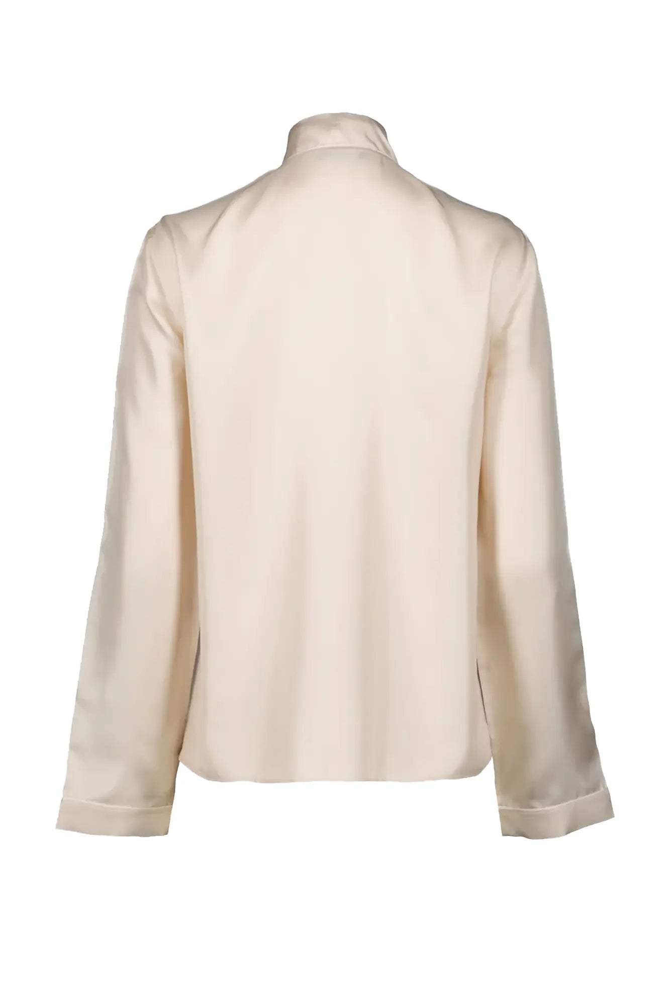 Chemisier Prada rose en soie italienne, vue de dos