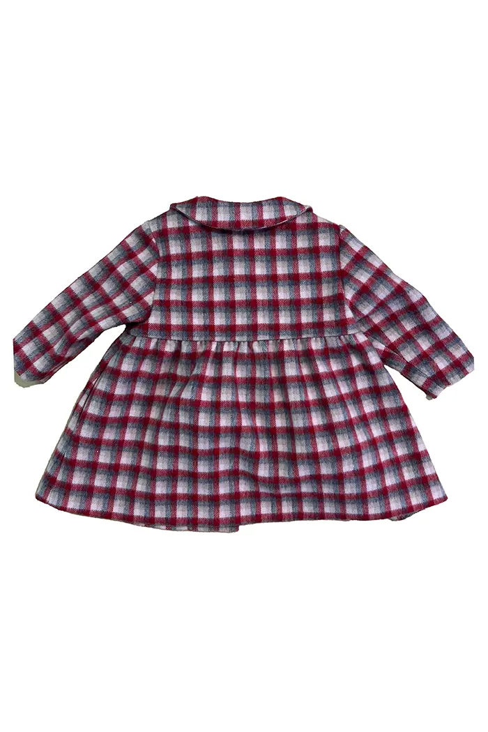 Manteau Baby Dior à carreaux vue de dos