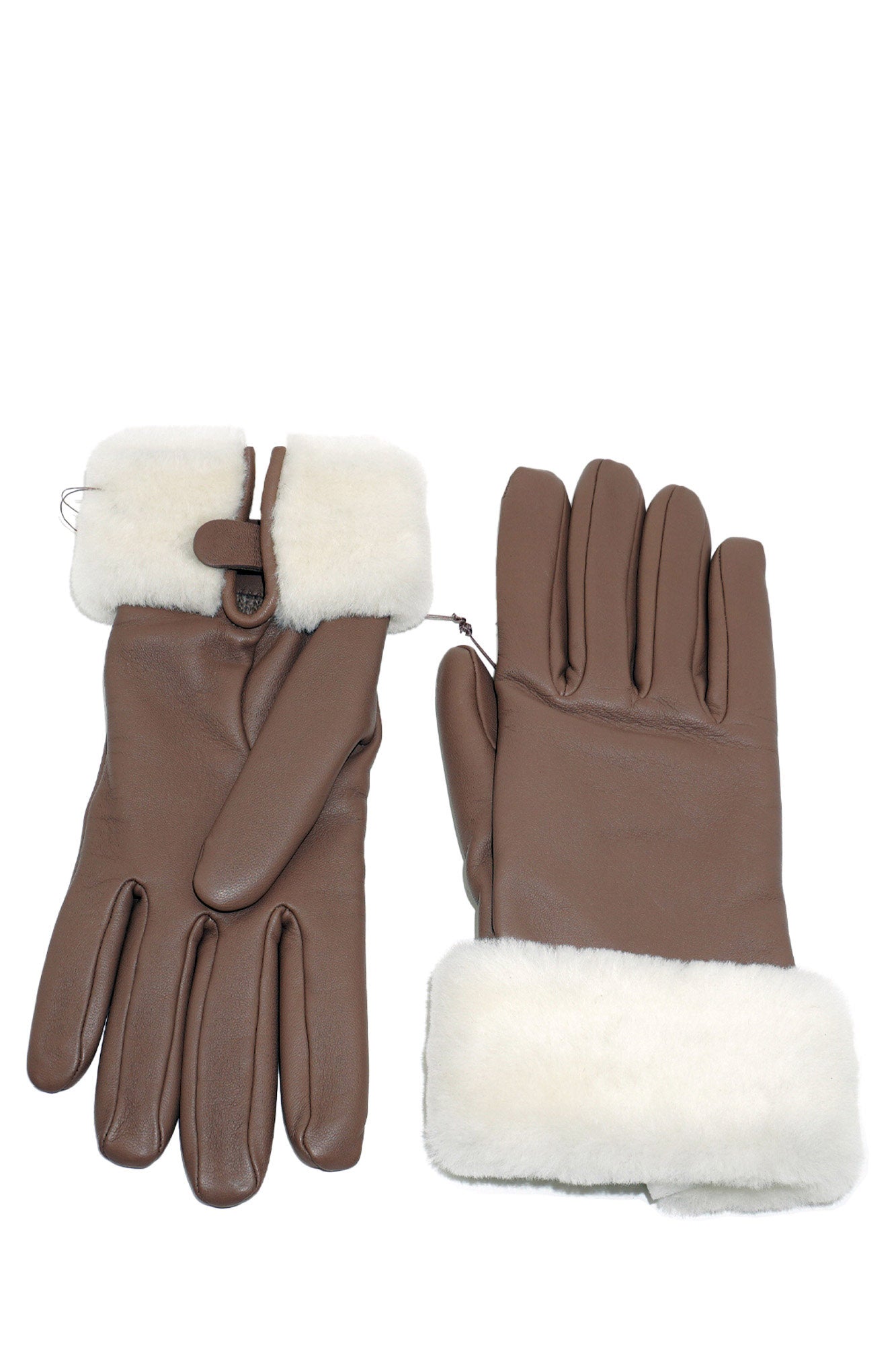Hermes Filled Lambskin Leather Gloves, item preloved, front view