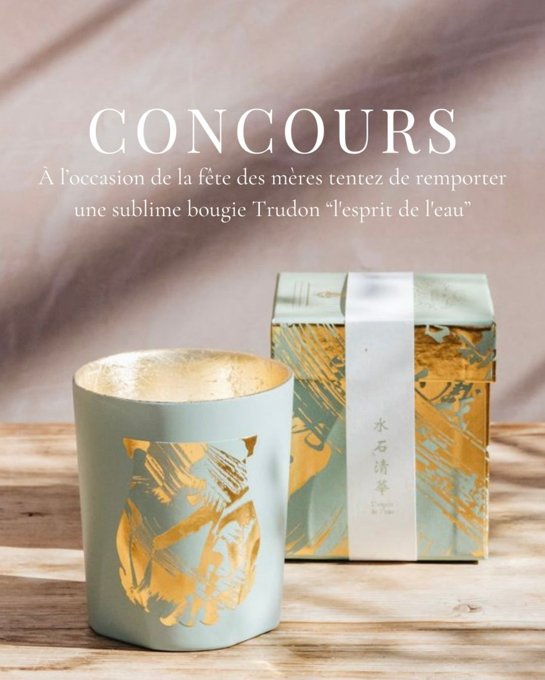 Trudon-Kerze L'Esprit de l'Eau zu gewinnen - Reench Muttertagswettbewerb