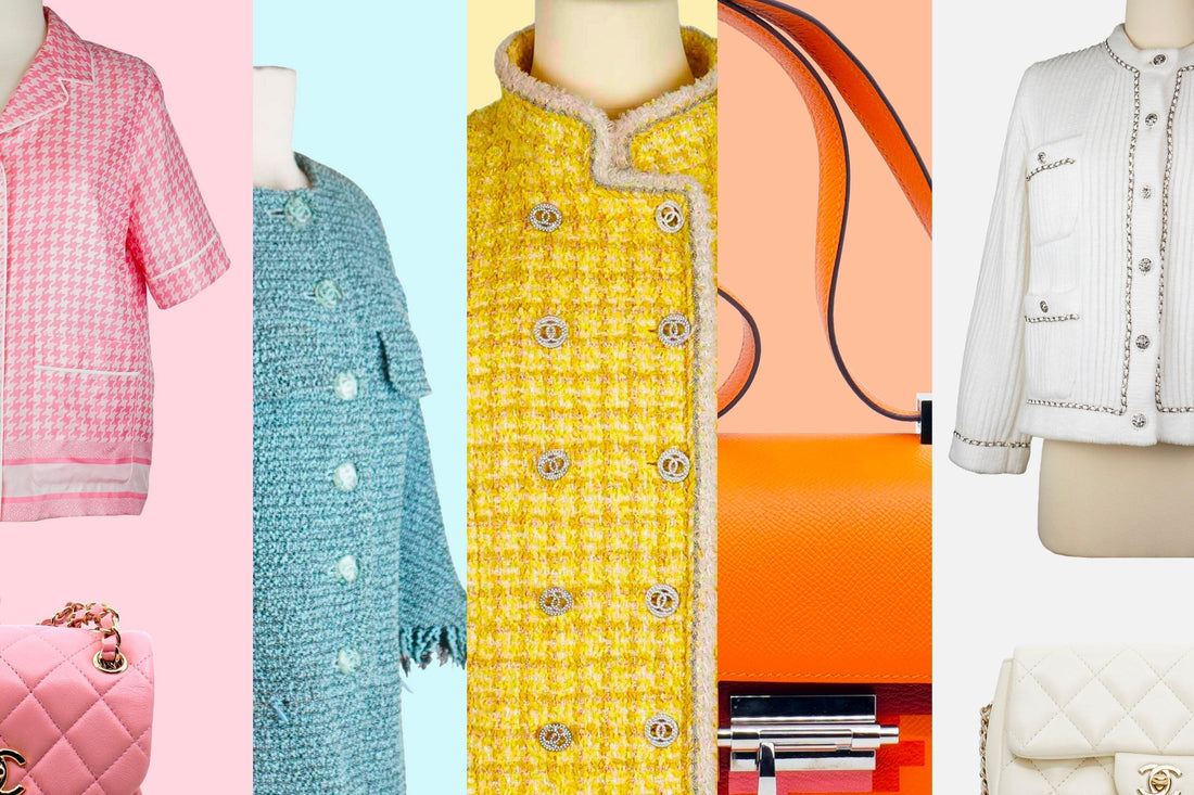 Tendances mode printemps-été 2025 – associations de vêtements et sacs aux couleurs phares de la saison