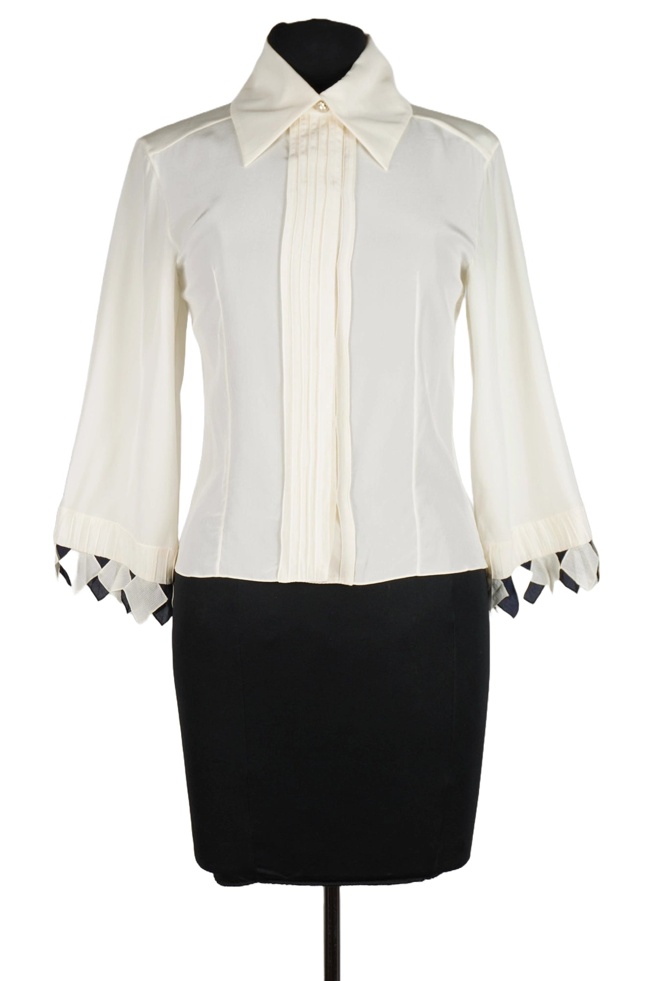 Blouse soie blanche sale