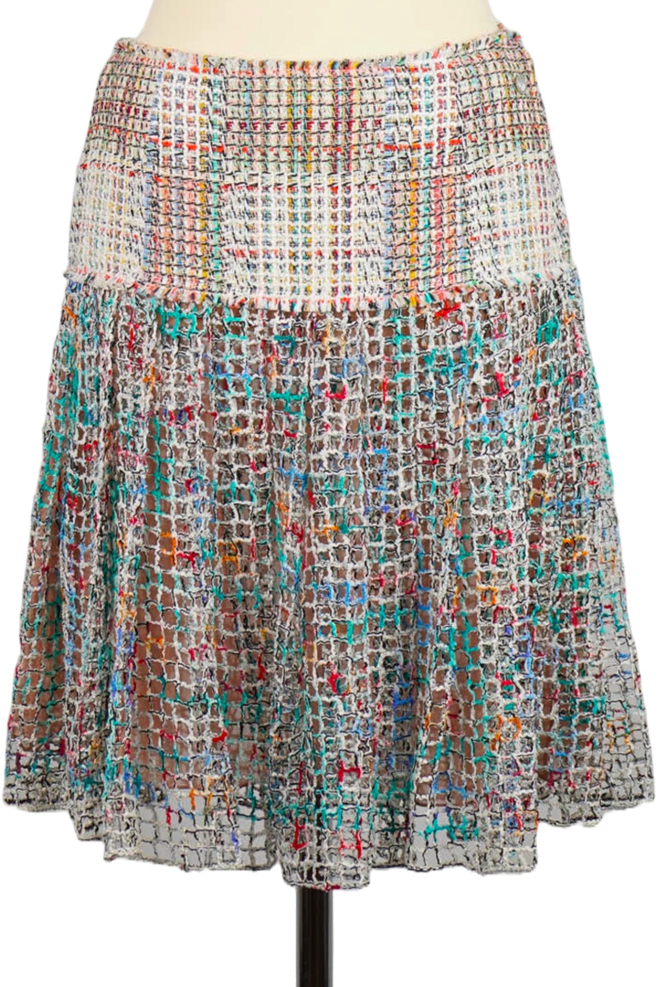 Multicolor Chanel tweed skirt, ref. 1000026, Reench, preloved Chanel.