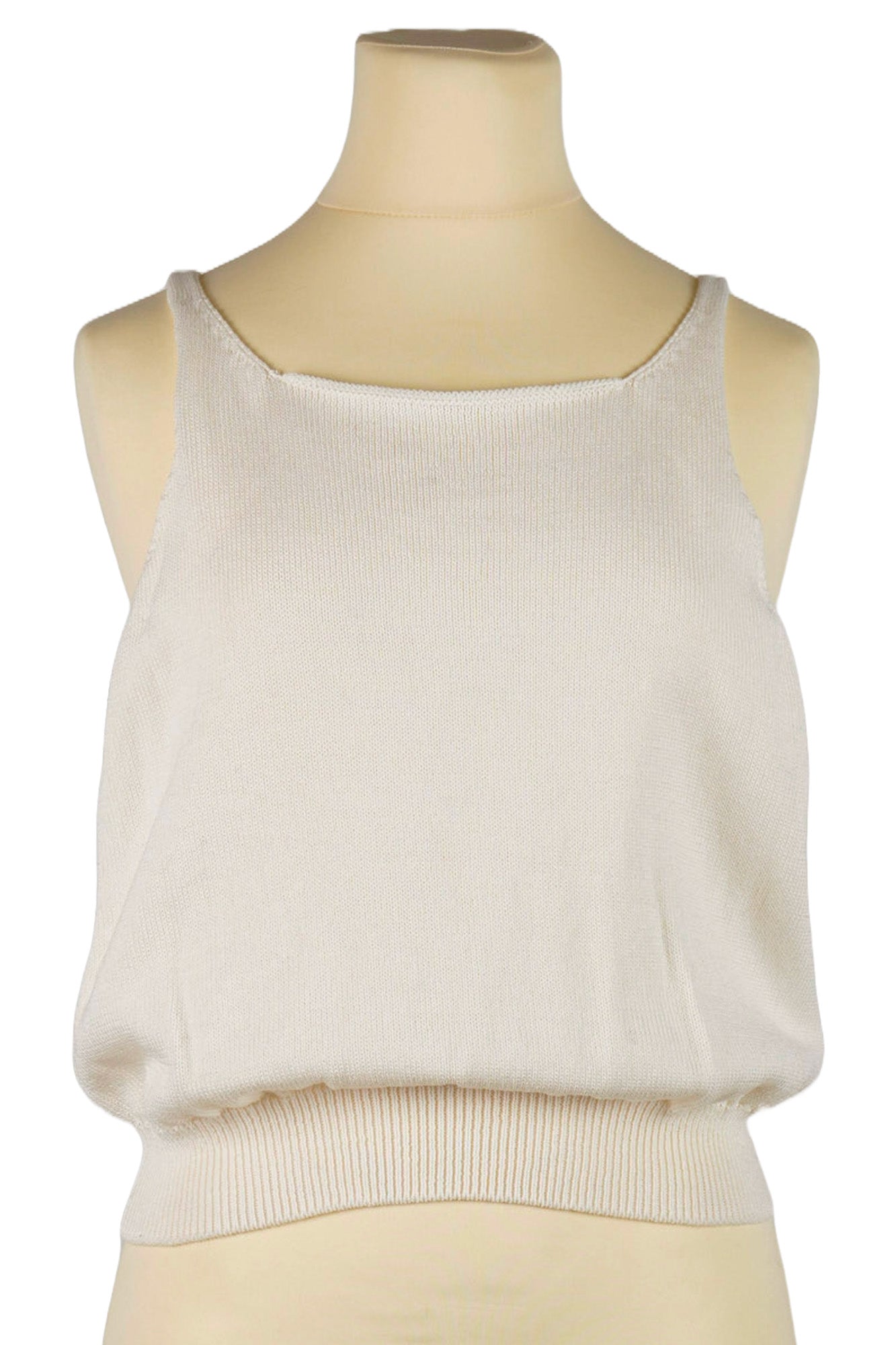 Chanel white tank top, reference 1000029. Preowned Reench.