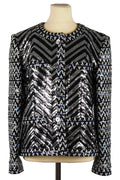 Chanel Tweed-Pailletten-Jacke HW2021 — 40FR