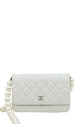 Sac Chanel Wallet On Chain Agneau Bleu-Gris