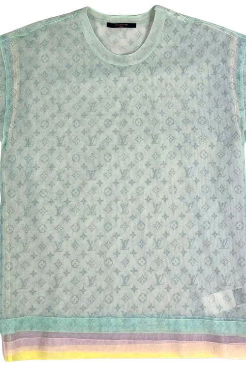 Louis Vuitton Tulle Bleu T-shirt with Monogram motif, pre-owned item, other view