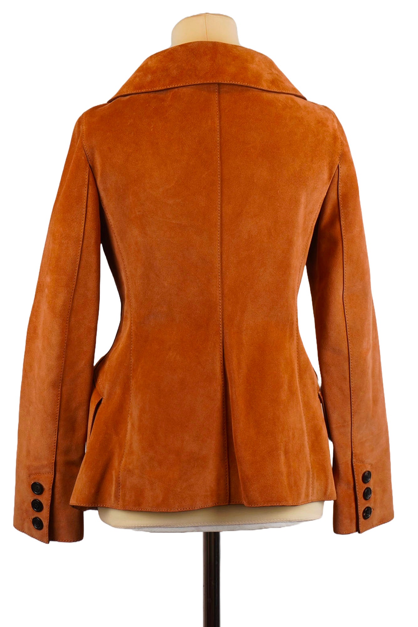 1000066 Dior brown suede jacket, Reench preloved, back view.