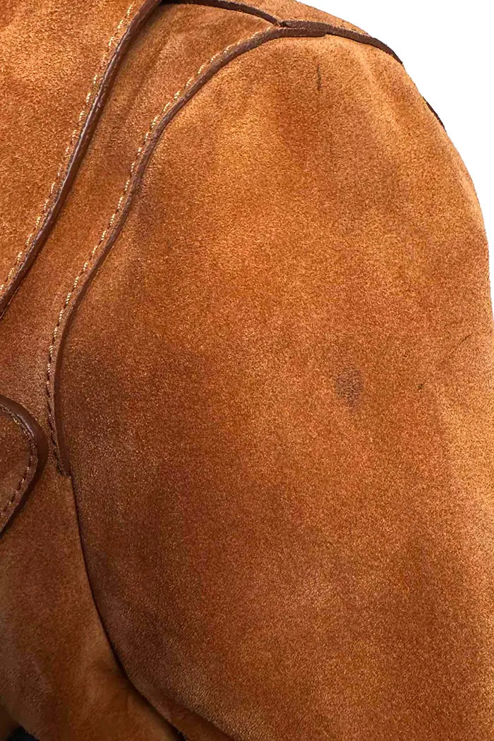 Chaqueta Dior "Bar Jacket" en ante, artículo de segunda mano, zoom en la Top la manga