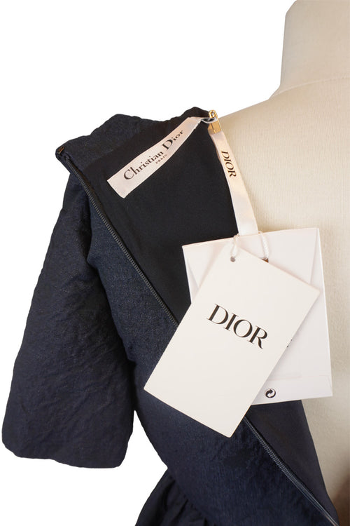 Dior navy blue New Look dress, pre-owned item, zoom on original label