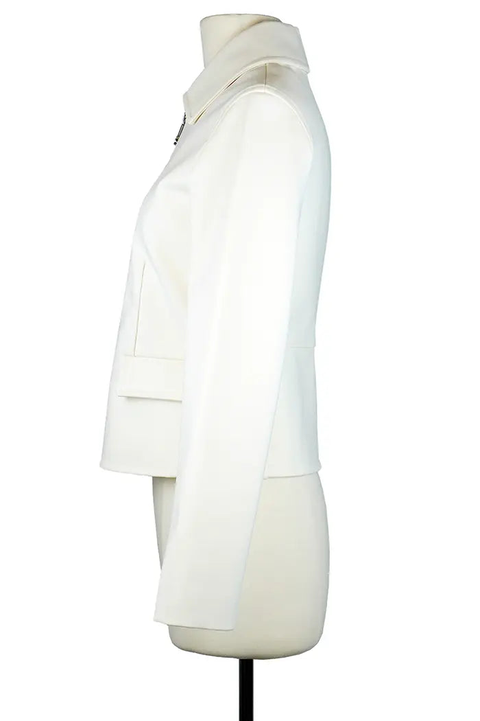 Hermes Micro Zip Jersey Chaqueta Milano Ecru, artículo de segunda mano, vista lateral izquierda