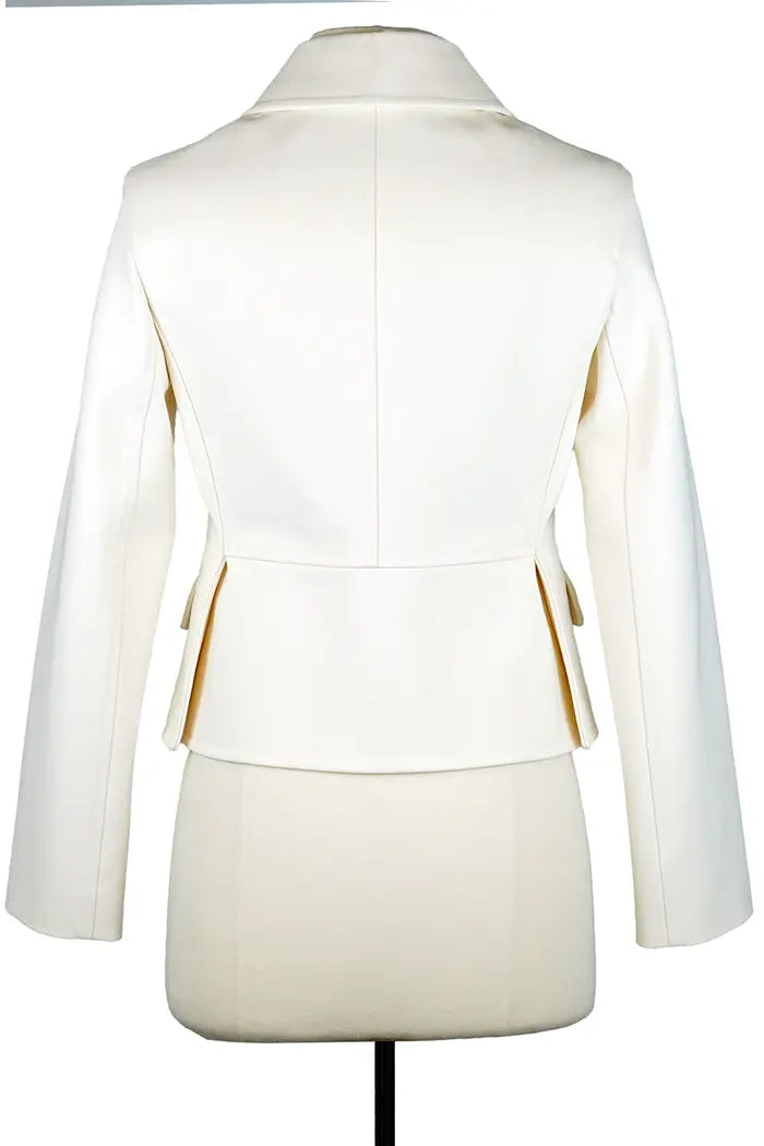 Hermes Micro Zipped Jersey Chaqueta Milano Ecru, artículo de segunda mano, vista posterior