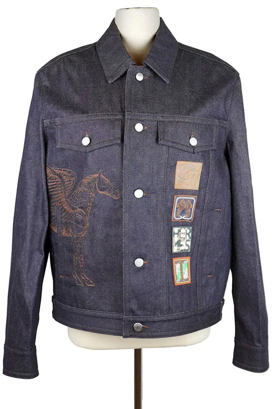 Chaqueta Hermès Icone au Carré en denim, artículo de segunda mano, vista frontal