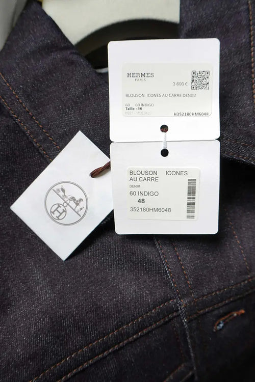 Hermès Icone au Carré Jeansjacke, gebrauchter Artikel, ein preloved Artikel, nie getragen