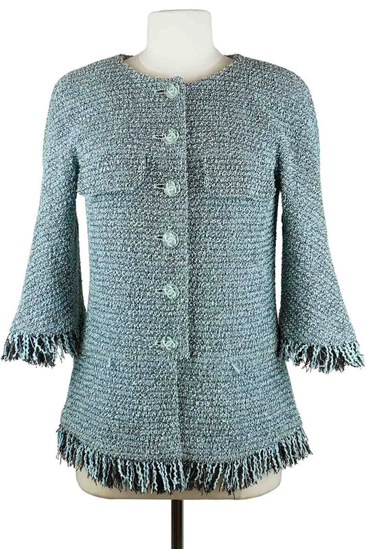 Chaqueta Bleue en Tweed, artículo de segunda mano, vista frontal