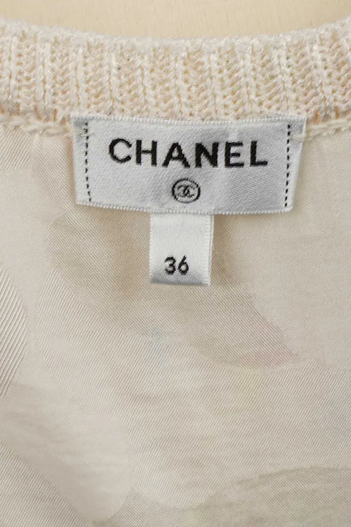 Robe Chanel en tweed, article d'occasion, zoom sur l'étiquette Chanel