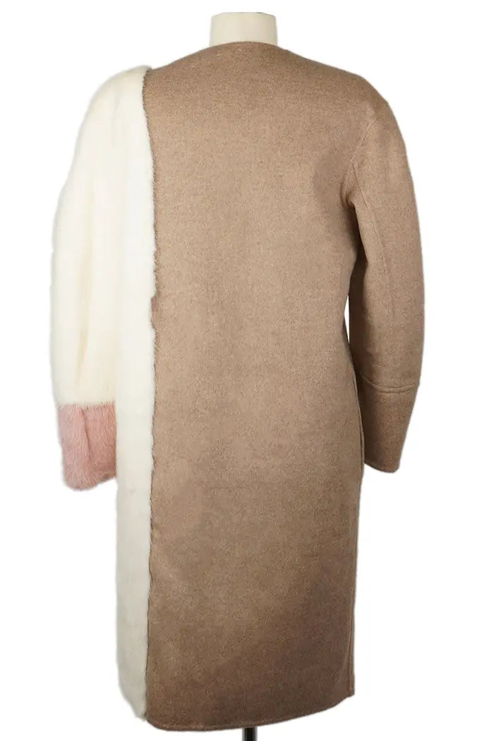 Fendi-Mantel aus Kaschmir und Nerz Größe 38IT