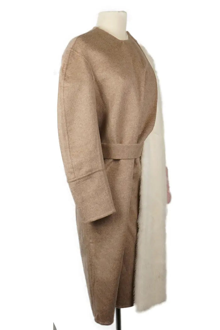 Fendi-Mantel aus Kaschmir und Nerz Größe 38IT