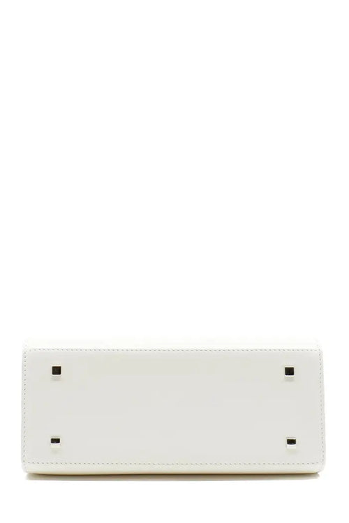 Bolso Delvaux Tempête en piel de becerro crujiente color marfil, artículo usado, vista inferior
