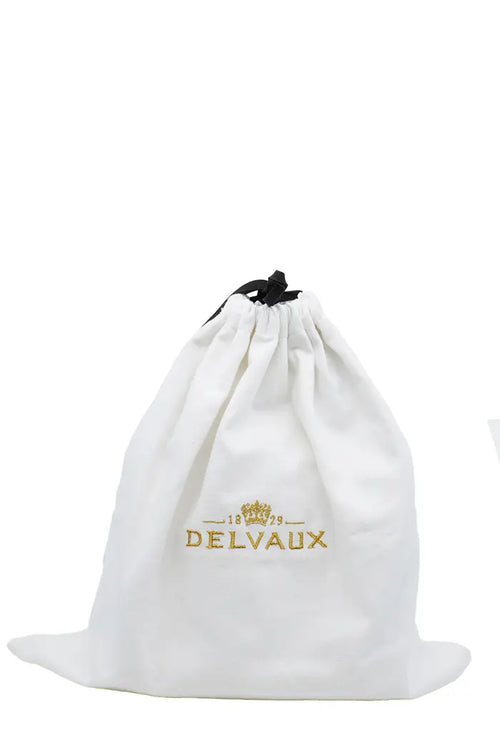 Bolso Delvaux Tempête en piel de becerro crujiente color marfil, artículo usado, vista de la bolsa guardapolvo original