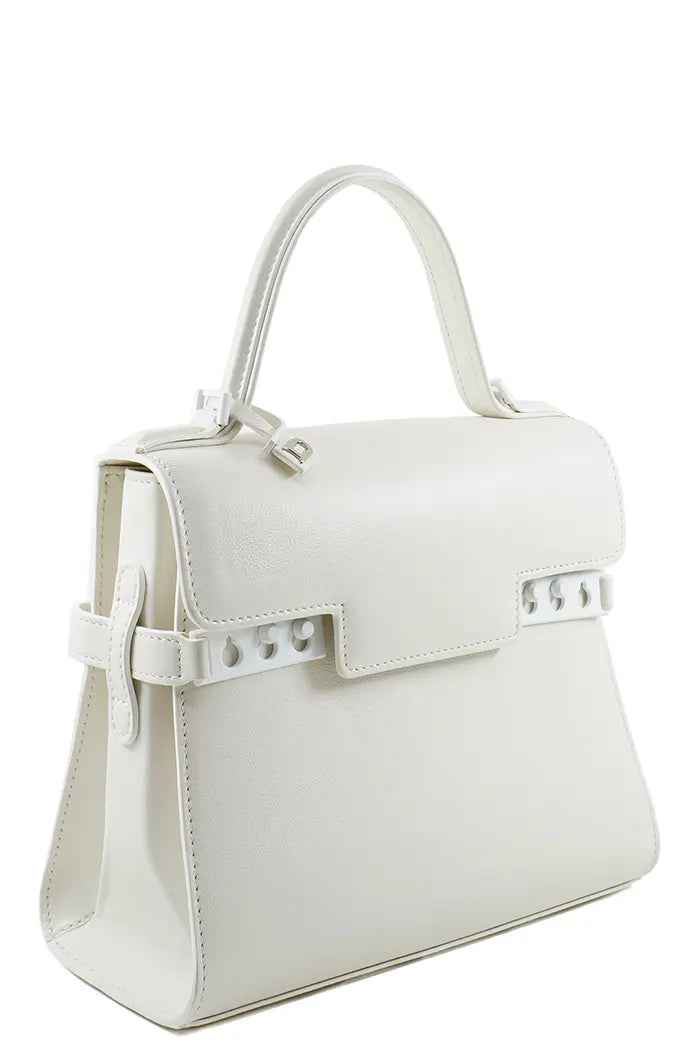 Bolso Delvaux Tempête en piel de becerro marfil Crispy, artículo de ocasión, vista 3/4