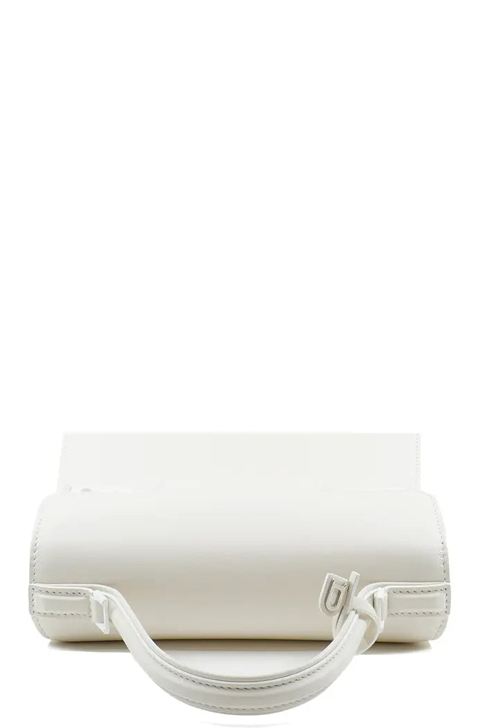 Bolso Delvaux Tempête en piel de becerro marfil Crispy, artículo de segunda mano, vista superior con asa