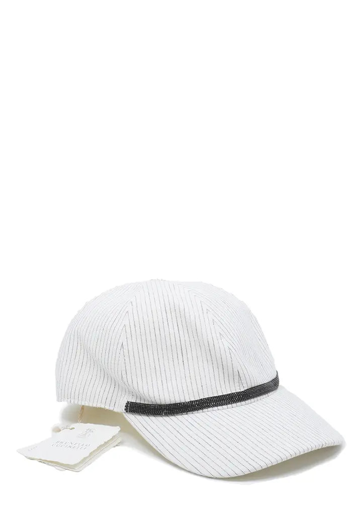 Brunello Cucinelli Gorra béisbol de lana tecno cepillada en espiga, artículo seminuevo, 3/4 vista
