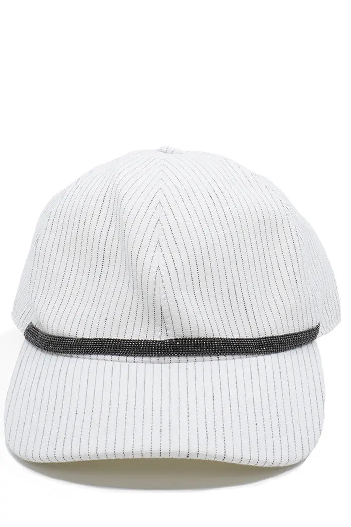 Gorra de béisbol de lana tecno cepillada en espiga Brunello Cucinelli, artículo de segunda mano, zoom sobre la visera Gorra