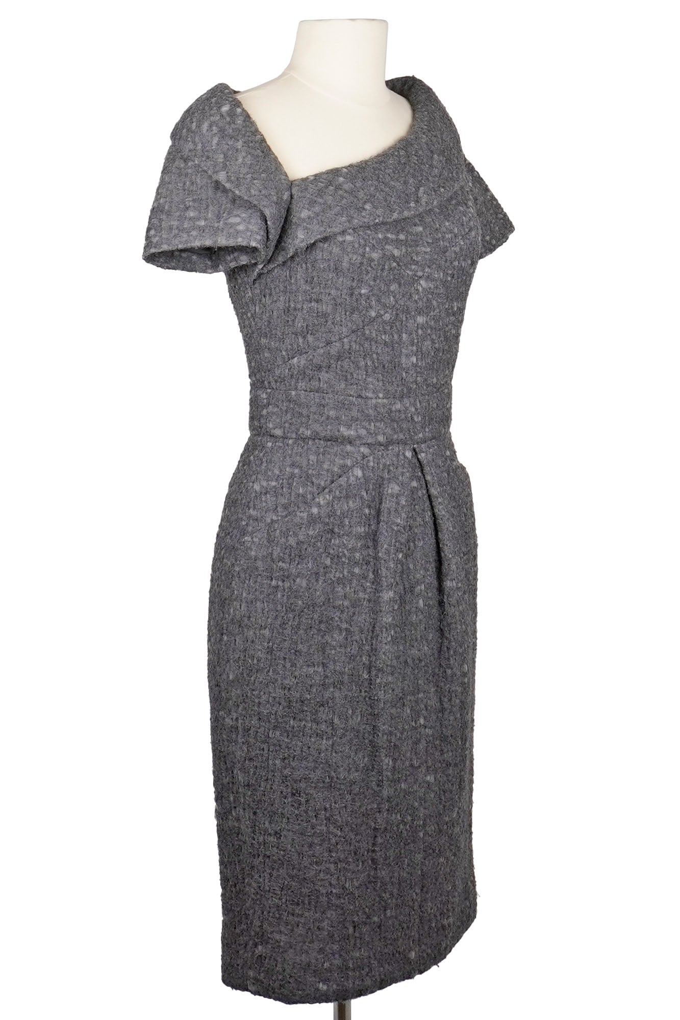 Robe Mi-longue en Laine Gris