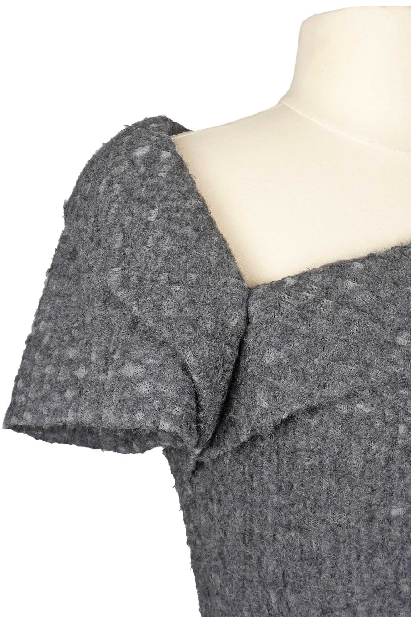 Robe Mi-longue en Laine Gris