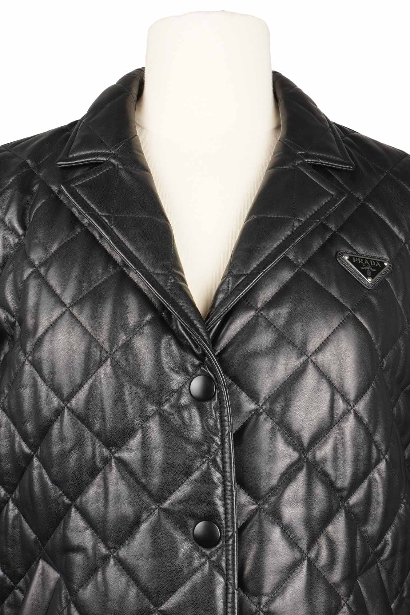 Veste Prada Cuir Nappa Matelassé