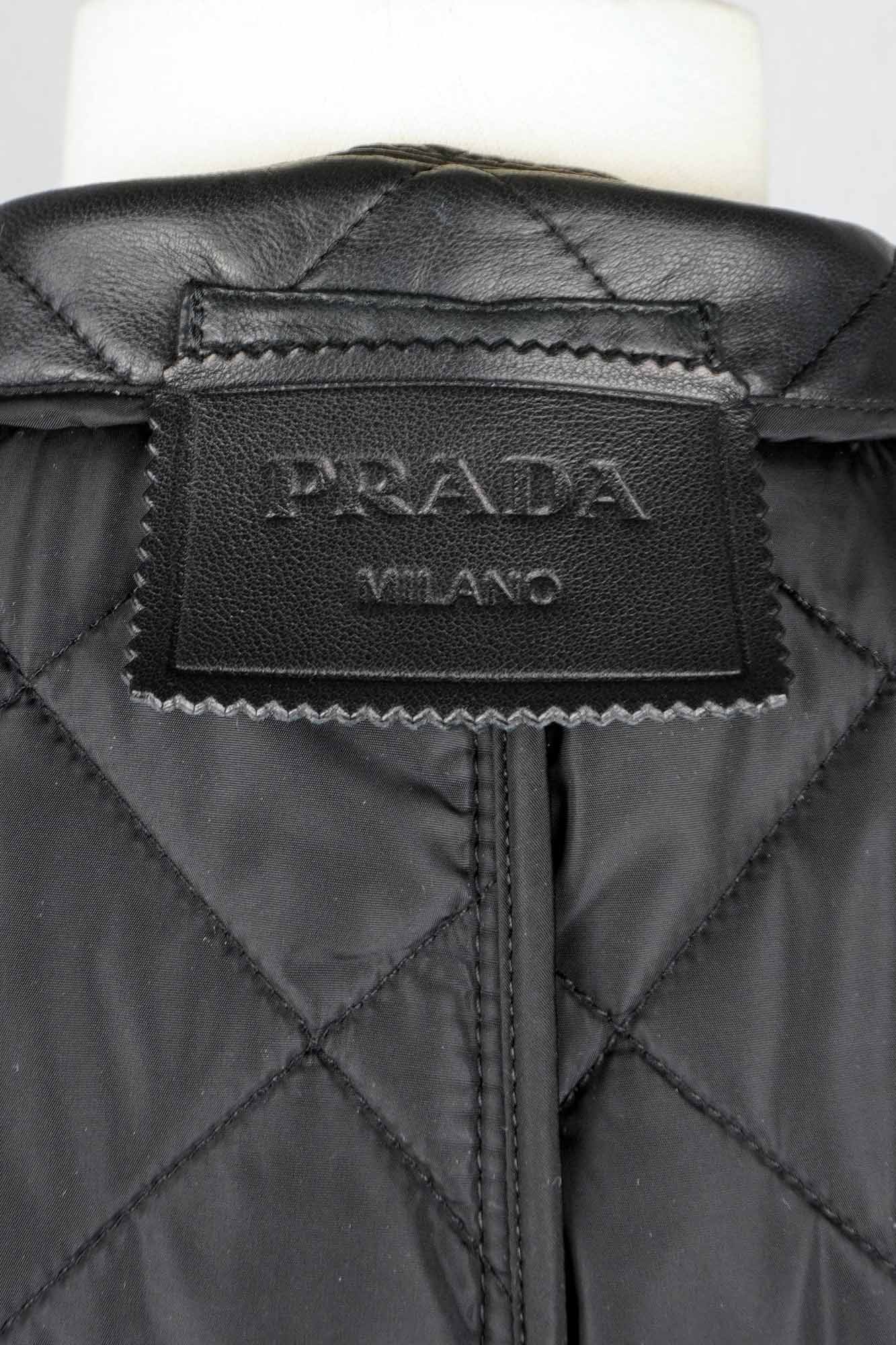 Veste Prada Cuir Nappa Matelassé