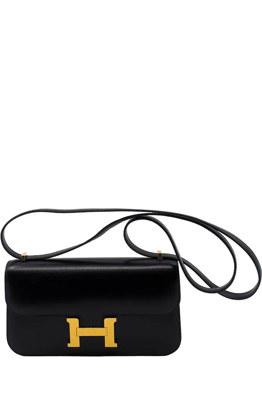 Handtasche Hermès Constance Box Schwarz gebraucht, in sehr gutem Zustand, authentisch. 