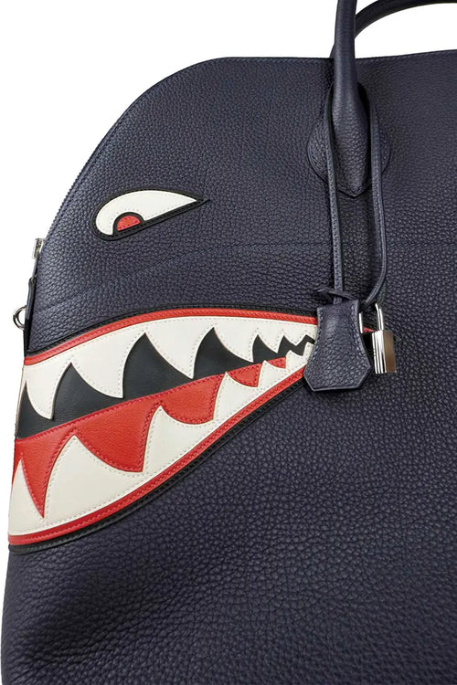 Sac Hermès iconique Bolide 45 série limitée, avec sa bouche Shark