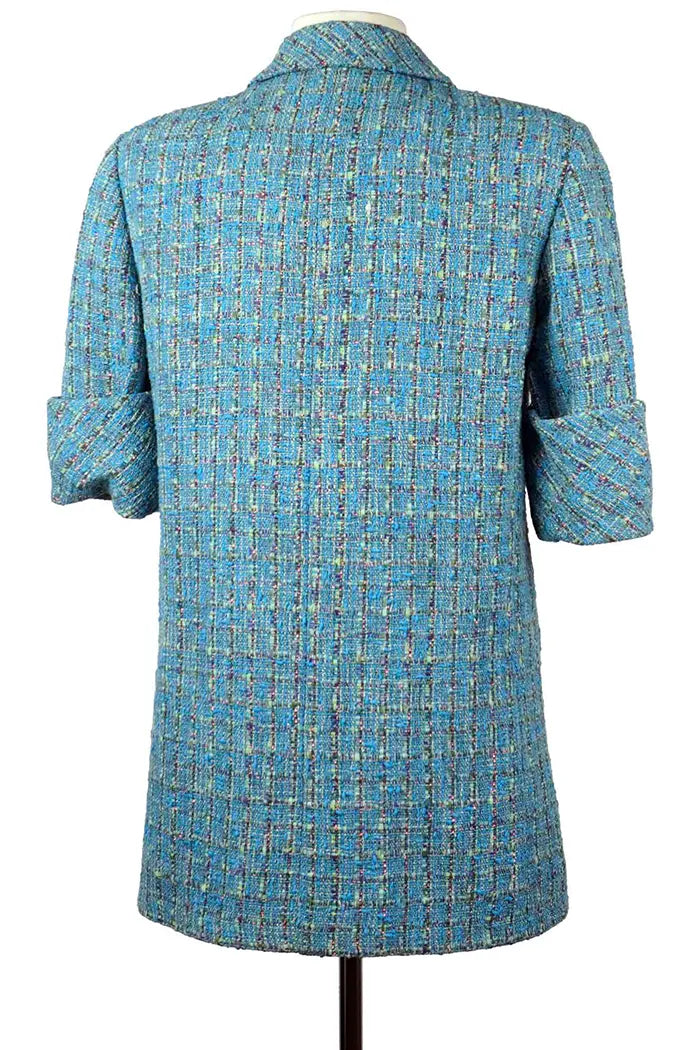 Chanel tweed preloved Jacket , classic and elegant silhouette, Size 38FR