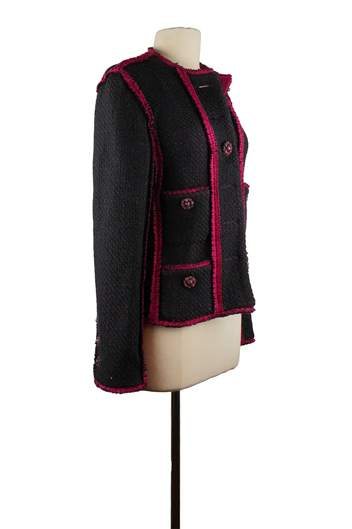 Jacket Chanel Tweed Blue Size 34FR