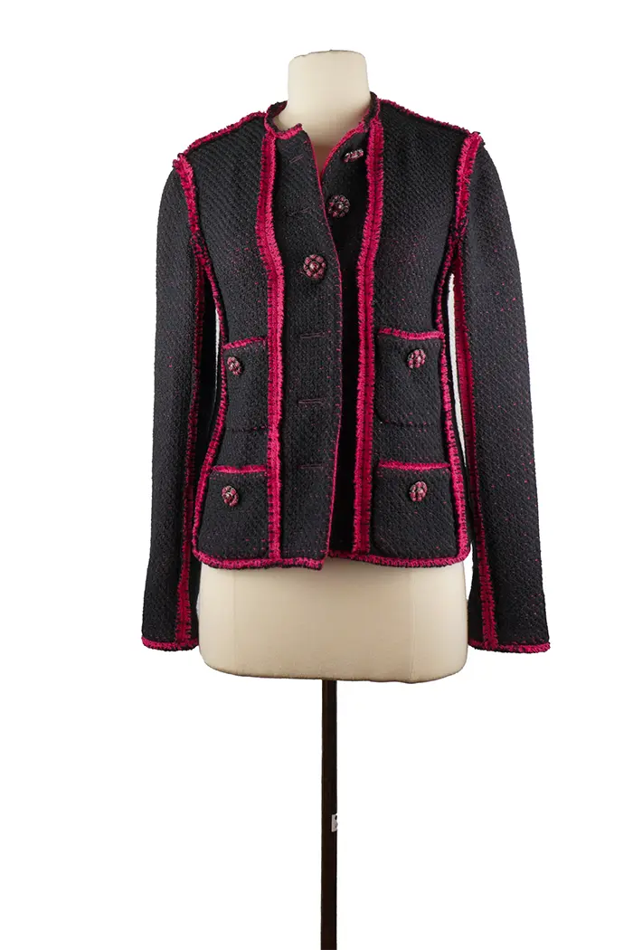 Jacket Chanel Tweed Blue Size 34FR