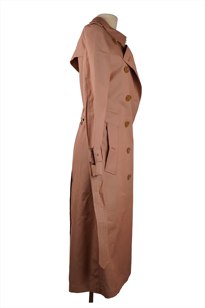 Burberry Waterloo Trenchcoat Straight Profile - fließende Silhouette und strukturierte Details, langer Trenchcoat aus Gabardine