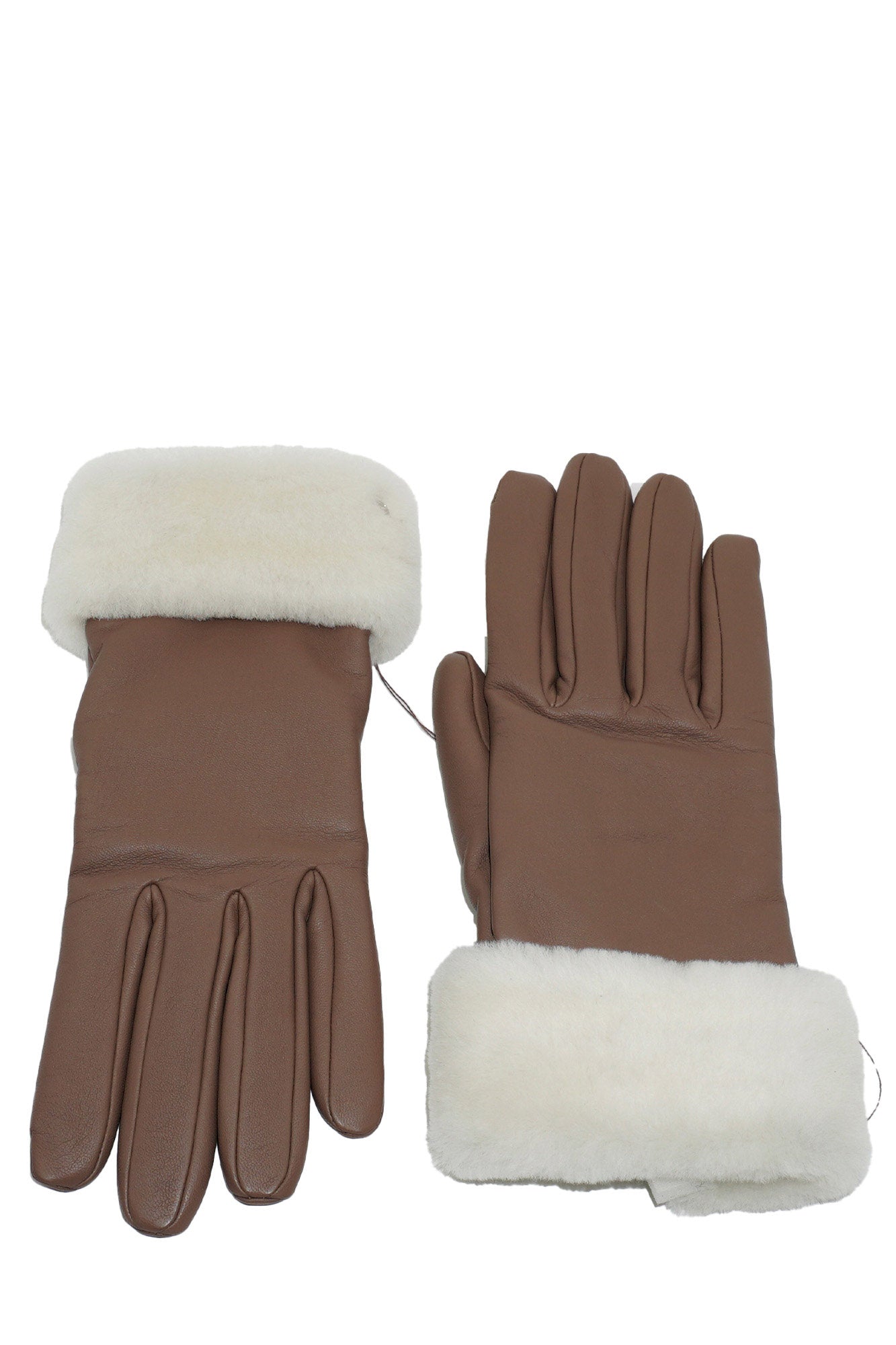 1000084 Brown gloves with fur Hermès, Reench preloved, never worn.